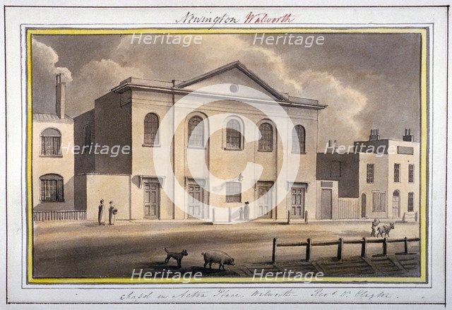Acton Place Chapel, Southwark, London, 1825. Artist: G Yates