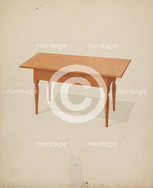 Shaker Low Table, c. 1936. Creator: Howard Weld.