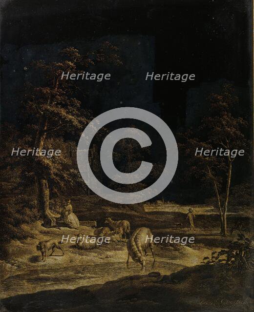 Shepherdess with Sheep, 1780-1815. Creator: Leendert Overbeek.