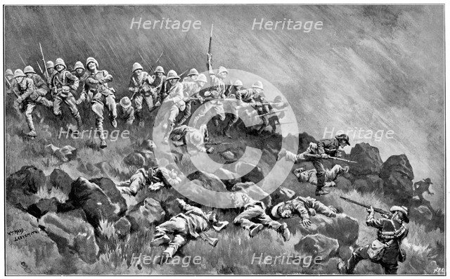 Assault on Wagon Hill, 2nd Boer War, 6 January 1900. Artist: Unknown