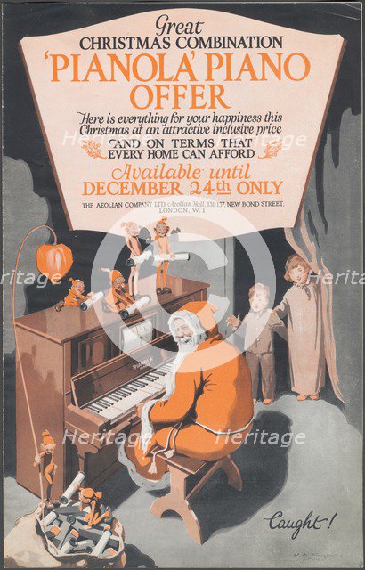 Aeolian Company Pianolas, 1920s. Artist: Wilfred Fryer