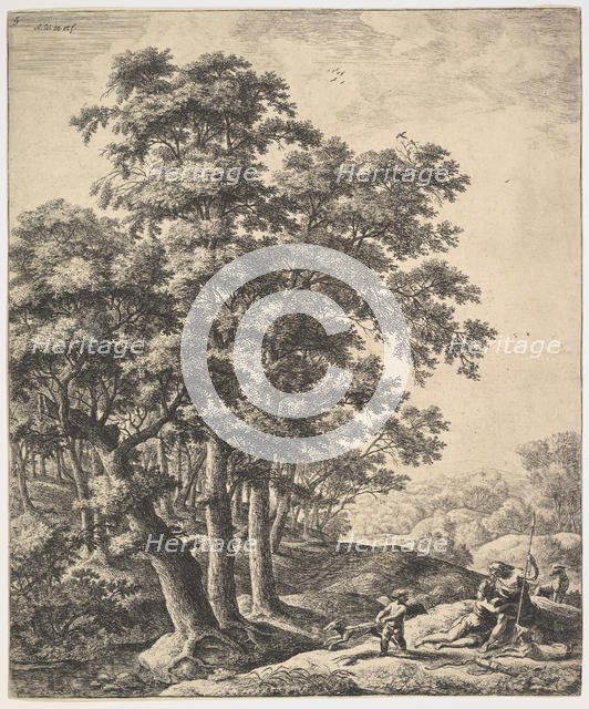 Venus and Adonis. Creator: Anthonie Waterloo.