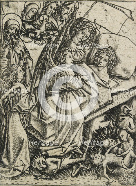 Presentation of humility against avarice, c15th century. Artist: Master ES.