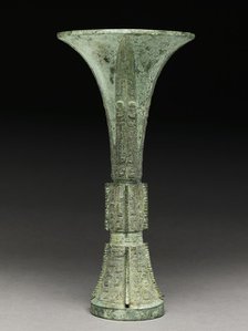 Ritual wine vessel, or gu, Shang Dynasty, Anyang Period (1200-1050 BC). Artist: Unknown.