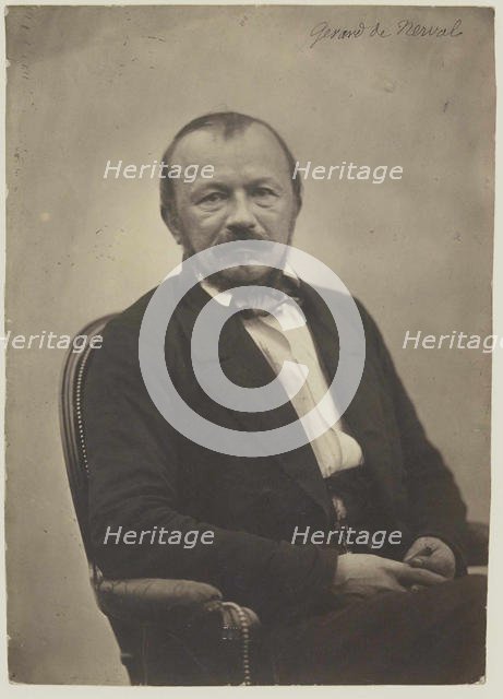 Portrait of Gérard de Nerval (1808-1855), 1854. Creator: Tournachon, Adrien (1825-1903).