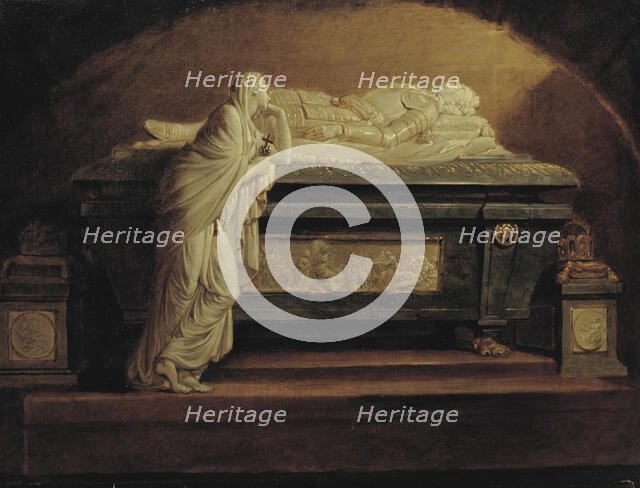 The Headstone of Emperor Leopold II by Franz Anton Zauner in the Augustinian Church, after 1795. Creator: Heinrich Friedrich Füger.