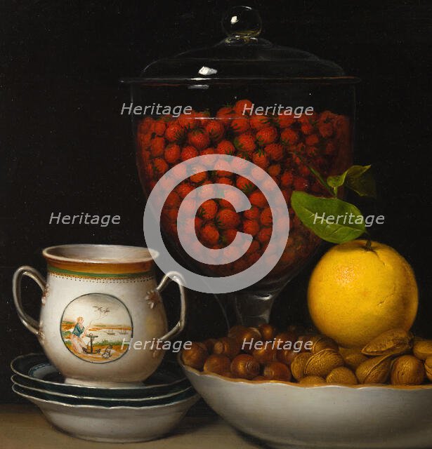 Still Life - Strawberries, Nuts, &c., 1822. Creator: Raphaelle Peale.