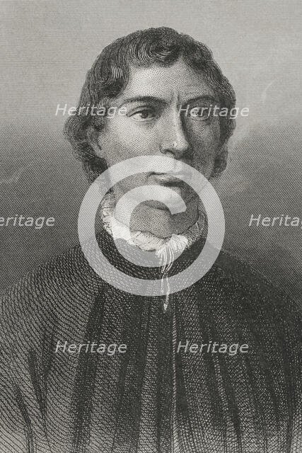 Niccolò Machiavelli, (1469-1527), Italian Renaissance writer and statesman, 1856.  Creator: Unknown.