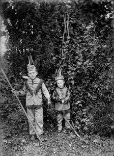 Two boys dressed as American Indians, c1896-c1920. Artist: Alfred Newton & Sons