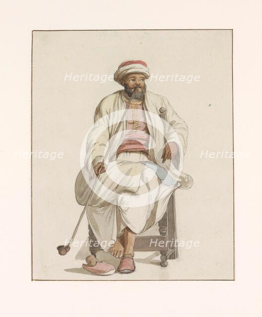 Kadi of the Islamic slaves in Malta, 1778. Creator: Louis Ducros.