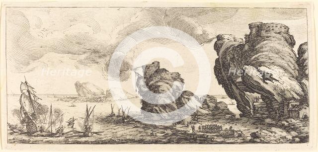 The Naval Battle, probably c. 1630. Creator: Jacques Callot.