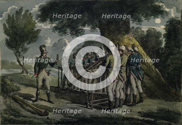 Horn orchestra, ca 1820. Artist: Anonymous  