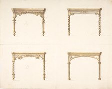 Design for Four Table Ends, early 19th century. Creator: Anon.