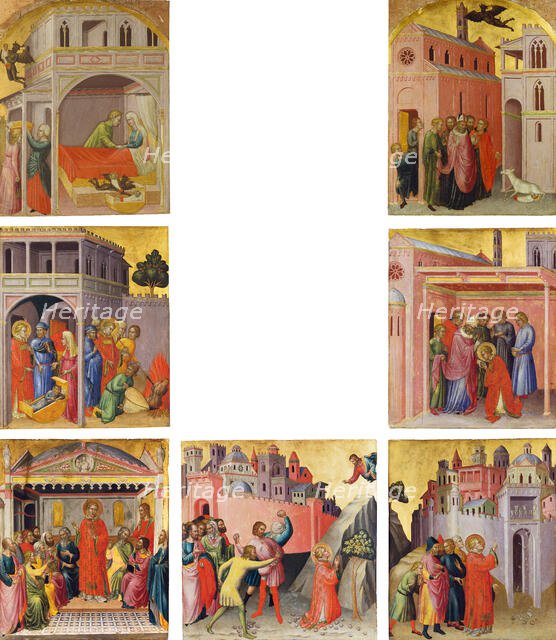 Seven Scenes from the Legend of St Stephen, c1390. Creator: Martino di Bartolomeo di Biagio.