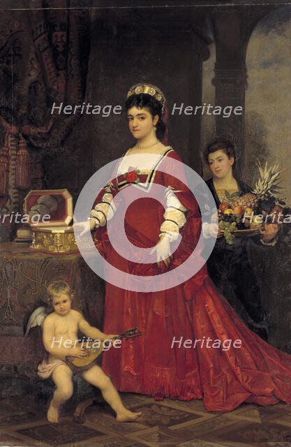 Adelina Patti, late 19th century. Creator: Karl Friedrich Steinhardt.