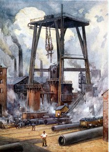 Steel works c1925. Artist: Unknown