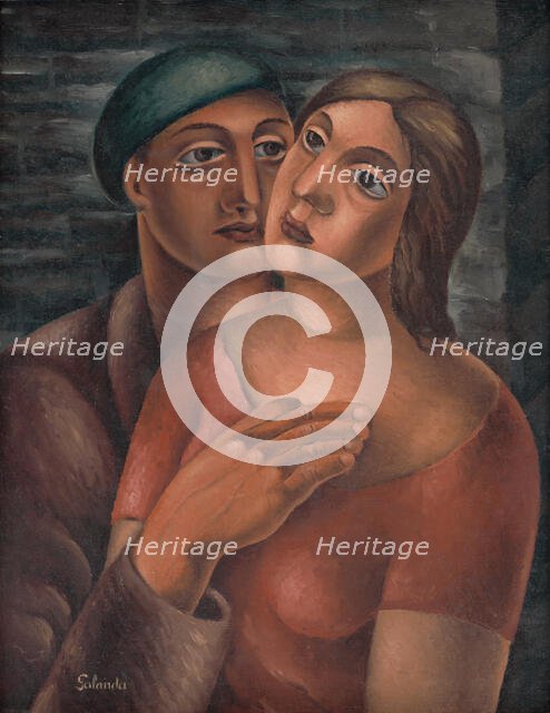 Lovers, 1926. Creator: Mikulas Galanda.