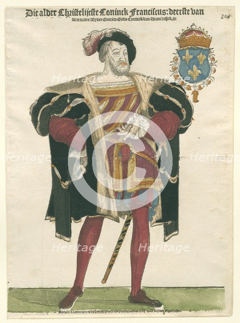 Portrait of Francis I (1494-1547), King of France, Duke of Brittany, Count of Provence, c.1540. Artist: Anthonisz., Cornelis (1499-1553)