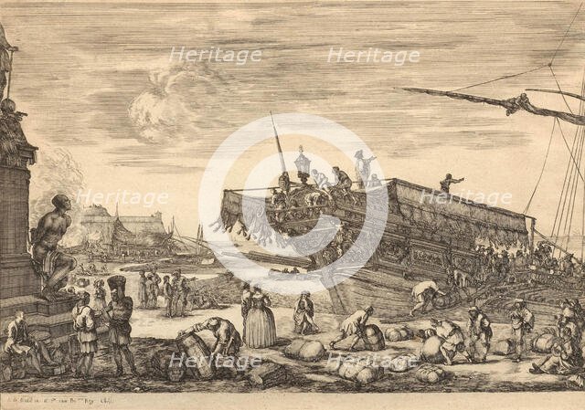 Loading the galley to Saint Etienne, 1654. Creator: Della Bella, Stefano (1610-1664).