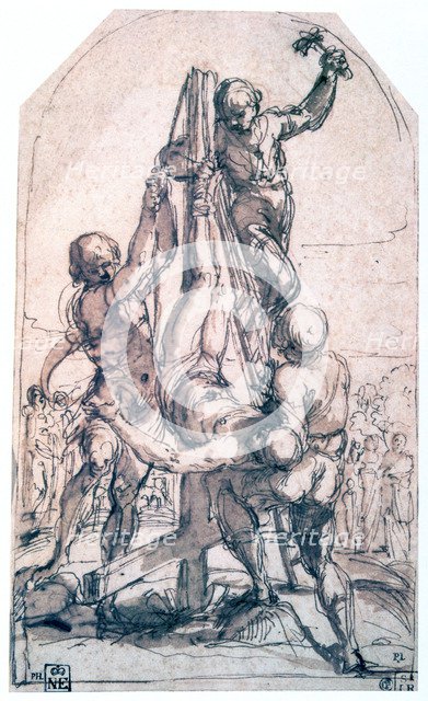 'Crucifixion of St Peter', c1600-1642. Artist: Guido Reni