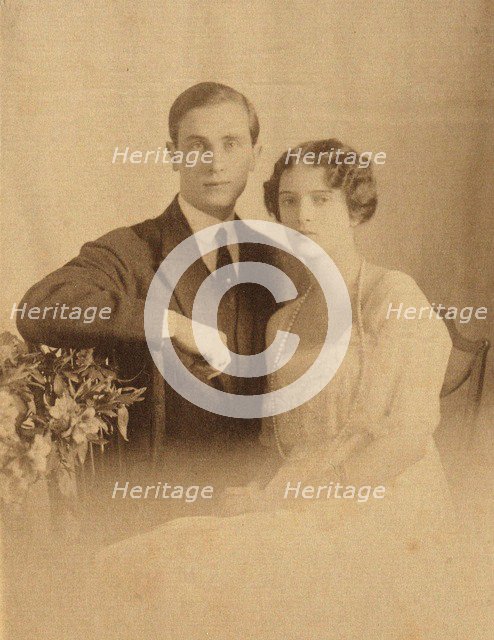 Prince Felix Yusupov, Count Sumarokov-Elston and his wife, Princess Irina Alexandrovna of Russia, 19
