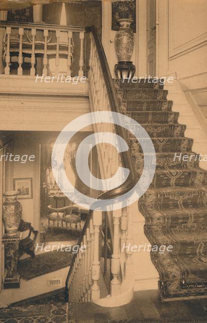 Staircase at the Cuban Embassy in Brussels, Belgium, 1927.  Creator: Unknown.