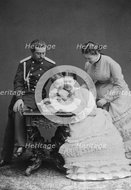 Count Sergei Sheremetev and Countess Ekaterina Sheremeteva and family, 1870s. Artist: Unknown