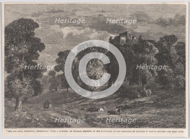 The Old Hall, Hardwick, Derbyshire, from "Illustrated London News", May 23, 1863. Creator: Unknown.