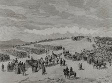 Military drill at Dehesa de los Carabancheles, Madrid, Spain, 3 November 1878.  Creator: Bernardo Rico.