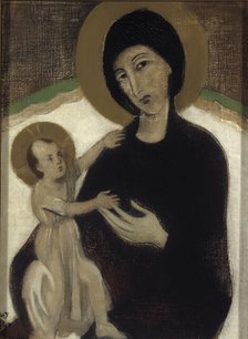 Madonna and Child, after Cimabue, 1932. Creator: Helene Schjerfbeck.