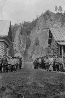 Group of Shoria Men in the Srednii Chilei Ulus, 1913. Creator: GI Ivanov.