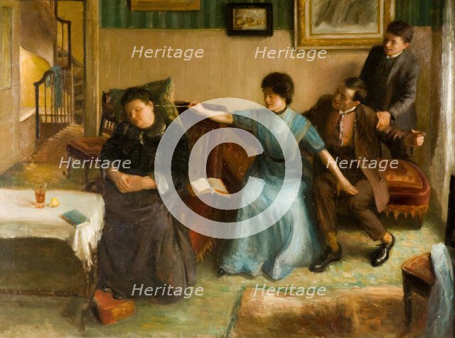 Portrait of the Artist's Family, a Playful Scene, 1910-1911. Creator: Mark Gertler.