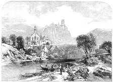 Beilstein on the Moselle - by J.D. Harding - from the new water colour exhibition, 1845. Creator: Unknown.