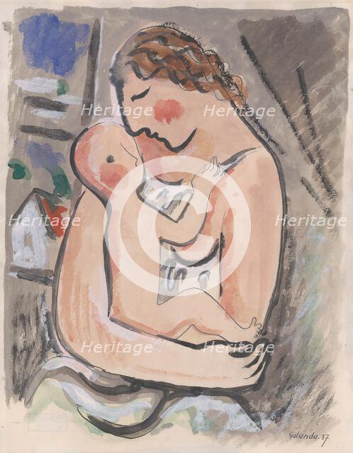 Mother with child, 1937. Creator: Mikulas Galanda.