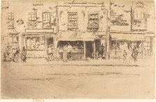 The Fish-Shop, Busy Chelsea, 1887. Creator: James Abbott McNeill Whistler.