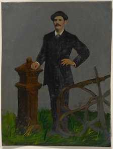 Portrait of standing man in hat, 1860s-1880s. Creator: Unknown.