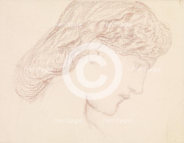 Female - Head Study of Augusta Jones, 1864-1865. Creator: Sir Edward Coley Burne-Jones.