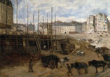 Building the avenue de l'Opera, in 1878, 1st and 2nd arrondissements, Paris, 1878. Creator: Unknown.