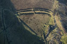 Promontory fort, threatened by erosion, Combs Edge, Derbyshire, 2023. Creator: Damian Grady.