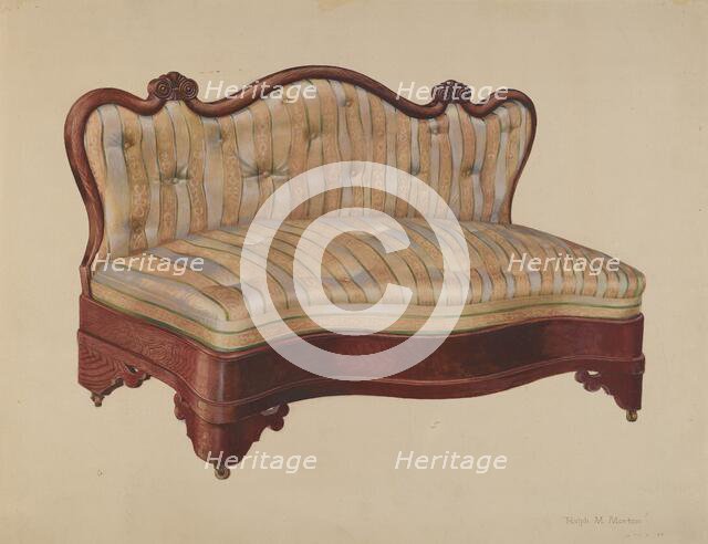 Love Seat, c. 1942. Creator: Ralph Morton.