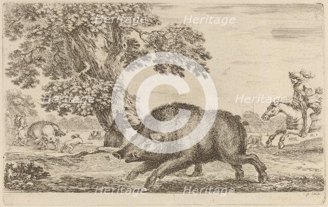 Boar Running to the Left. Creator: Stefano della Bella.