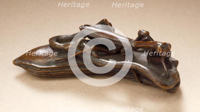 Praying Mantis on Bean, Second half of 19th century. Creator: Bazan.