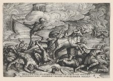 The Triumph of Death on Time, from The Triumph of Petrarch. Creator: Georg Pencz.