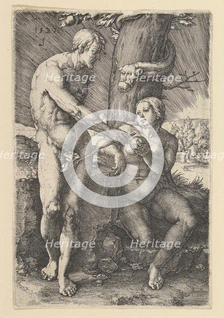 Sin of Adam and Eve, 1529. Creator: Lucas van Leyden.