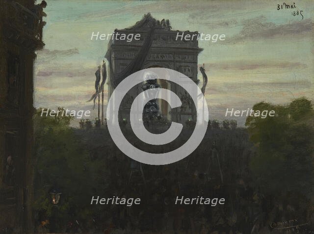 Funérailles de Victor Hugo, 31 mai et 1er juin 1885, 31–05–1885. Creator: Henri Mayeux.