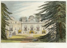 Garden front of Chiswick House, Hounslow, London, 1823. Artist: Unknown.