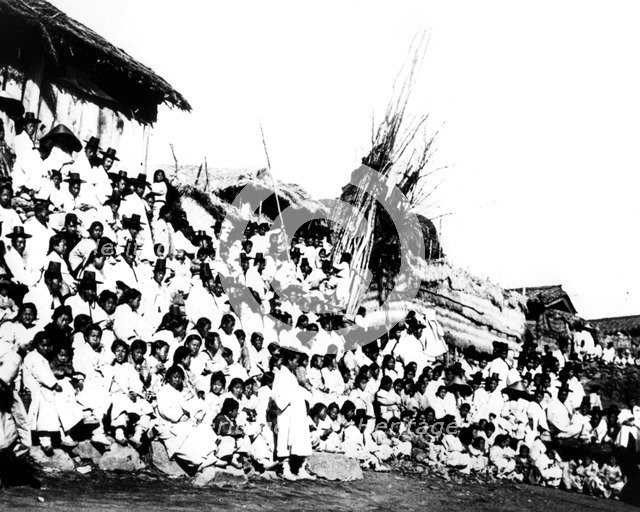Villagers, Korea, 1900. Artist: Unknown