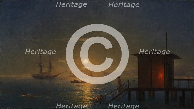 Imperial bath-house, 1848. Artist: Aivazovsky, Ivan Konstantinovich (1817-1900)