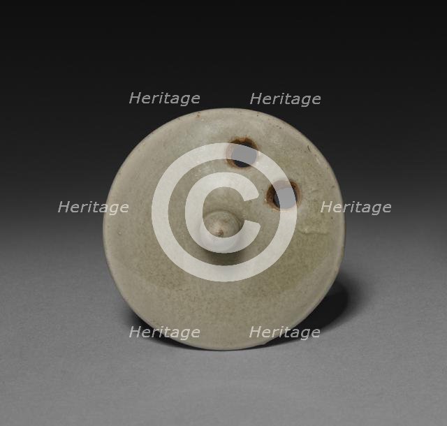 Wine Pot: Southern Celadon Ware (lid), 1200s-1300s. Creator: Unknown.