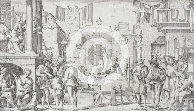 Trades Practiced in Bologna, c1640. Creators: Francesco Curti, Agostino Parisini.